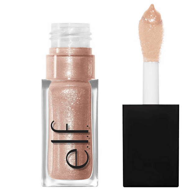 elf Glow Reviver Glimmer Lip Oil  tono Crystal Baller (0.25 fl oz)