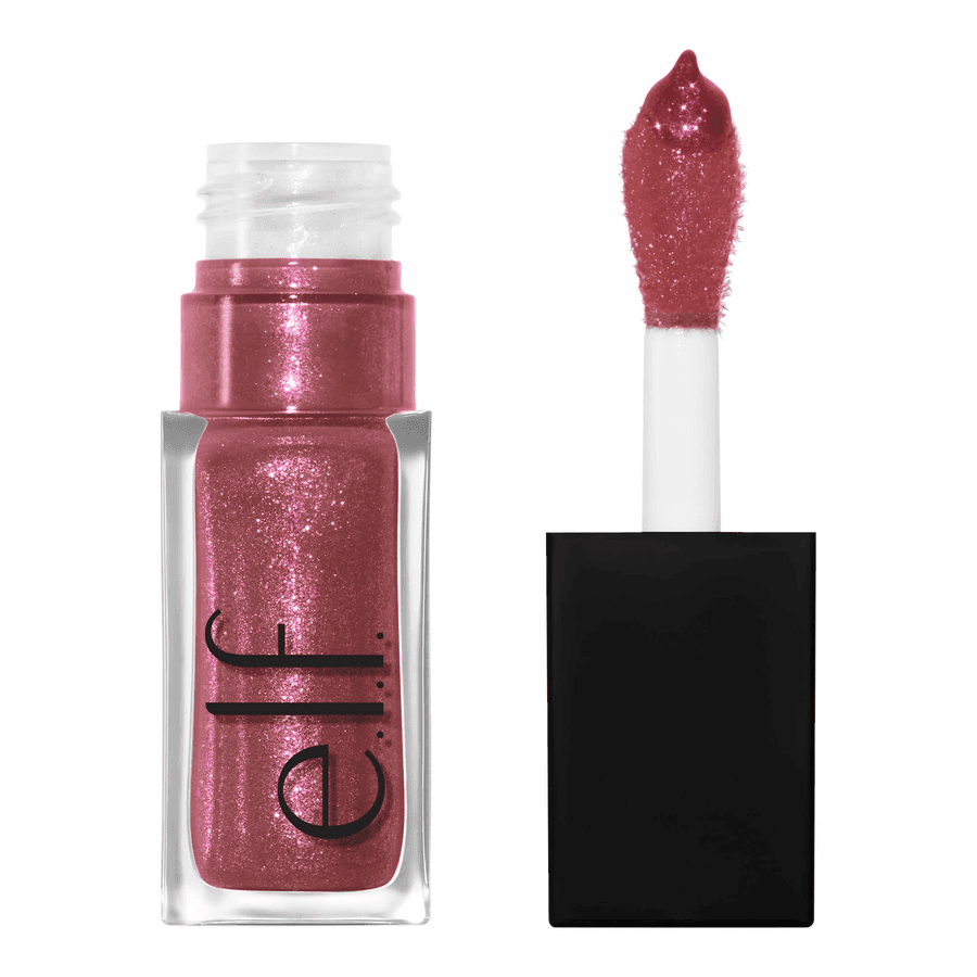 elf Glow Reviver Glimmer Lip Oil tono Divine Wine (0.25 fl oz)