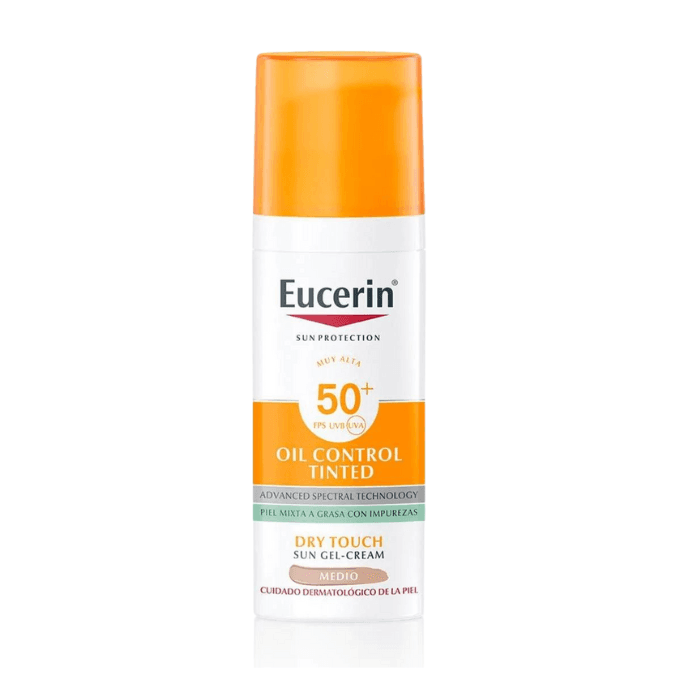 Eucerin Oil Control Toque Seco Tono Medio SPF 50 50m8