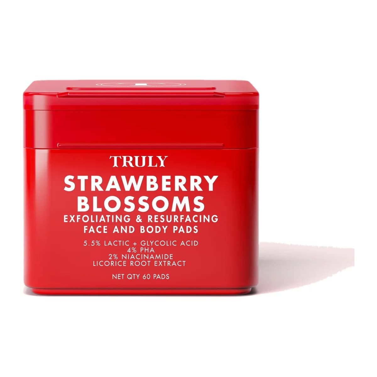TRULY Strawberry Blossoms Exfoliating & Resurfacing Face and Body Pads (60 pads)